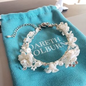 Dareth Colburn White Floral Bracelet